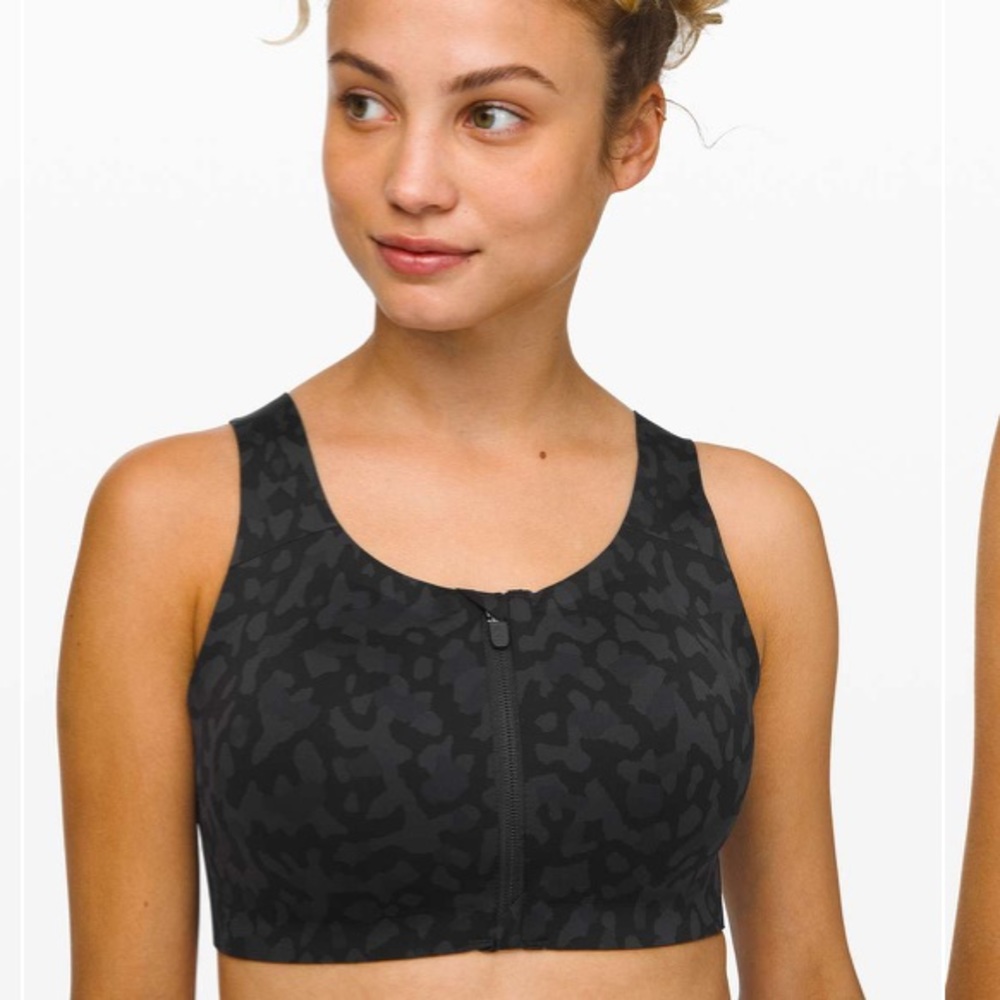 Lululemon Enlite Bra Front Zip Camo